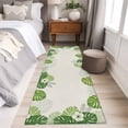 thumbnail image 4 of Palm Leaves 2'x6' Runner Rugs for Hallway Kitchen Bedside Non Slip Washable, Farmhouse Summer Tropical Leaf Flowers Entryway Rug Runners with Rubber Backing, Long Carpet Runner for Laundry Room, 4 of 8