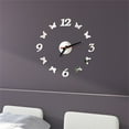 thumbnail image 5 of JeashCHAT DIY Wall Clock 3D Mirror Surface Sticker Home Office Decor Clock, 5 of 5