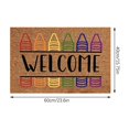 thumbnail image 2 of JeashCHAT Welcome Mat Colored Pencils Doormat for Classroom and Teachers' Office Entrance, Teacher Gifts, School Door Mat, Home Decor, 24 x 16 Inch, 2 of 7