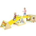 thumbnail image 1 of Gymax 5 in 1 Toddler Playing Set Kids Climbing Triangle & Cube Play Equipment, 1 of 10