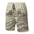 thumbnail image 5 of Kll Vineyard Landscape Men'S Casual Summer Beach Shorts Hawaiian Shorts With Pockets-Small, 5 of 9