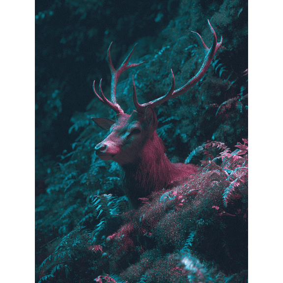 Majestic Stag Forest Canvas Print, Suitable for Living Room, Bedroom, Office, Dining Room, Hallway Decor