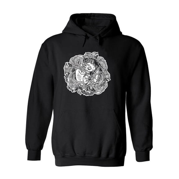 Axolotl Line Art Hoodie Women -Image by Shutterstock, Female XX-Large