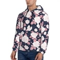 thumbnail image 3 of Lsque Leaves Flower Pattern Casual Men's Hoodie,Hooded Sweatshirt with Kangaroo Pocket,Pullover Hoodie-Large, 3 of 7