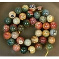 thumbnail image 2 of EOEMY Natural 12mm Multicolor Picasso Jasper Gemstone Round Ball Loose Beads15"##Qf42, 2 of 2