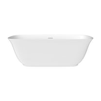Altair 67" x 32" Flatbottom Freestanding Acrylic Soaking Bathtub in Glossy White