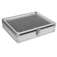 thumbnail image 2 of MasteelfCA Useful Aluminium Watches Box 12 Grid Slots Jewelry Watches Display Storage Box Square Case Suede Inside Watch Holder, 2 of 7