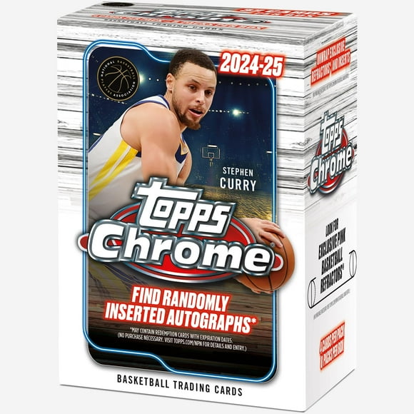 Cartas de baloncesto Topps Chrome 2024-25, caja de valor sellada