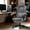 Grey, variant on Video Gaming Chair with Footrest, Massage Lumbar Support and Headrest for Adults, Ergonomic Fabric High Back Computer Desk Gamer Chair with 360°Swivel Wheels for Office, BLUE