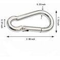 thumbnail image 2 of Carabiner Clip, Spring Snap Hooks, Heavy Duty Stainless Steel 304 Hooks, Swing Set Kit for Gym,Camping,Swing,Leash Dog, Rope Connected/M6 4Pack, 2 of 5
