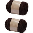 thumbnail image 1 of ORUYROP 2-Pack Chunky Knit Chenille Yarn Coffee Brown Bulky DIY Yarn Jumbo Fat Chenille Yarn Arm Knitting Giant Blanket Mat Hat Yarn Per Skein 250g-8oz, 1 of 6