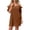 01 Brown, variant on Women's Solid Color Halter Neck Off-Shoulder Sleeveless Bodycon Mini Dress Casual Fashion Sexy Summer Party Club Nightout Short Dress