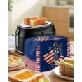 thumbnail image 5 of Fsddascl 4th of July Toaster Cover 2 Slice, Small Kitchen Appliance Covers, American Flag Independence Day Vintage Toaster Oven Cover with Loop, Bread Machine Cover Polyester Dust Cover Protection, 5 of 5