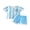 Sky Blue, variant on Toddler Baby 6M 12M 18M 24M 2T 3T 4T Football Outfit Different Teams Design Crew Neck Short Sleeve Jersey and Shorts 2 Pcs Set