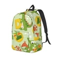 thumbnail image 2 of Balery Cartoon Dinosaurs Vintage Canvas Backpack for Men and Women - Large Capacity, Durable Travel Laptop Bag for School, Work, Hiking, and Outdoor Activities, 2 of 7