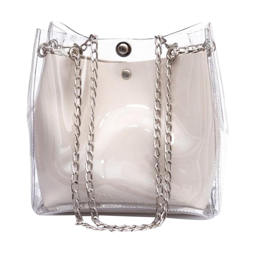 Design Luxury Handbag Women Transparent Bucket Bag Clear Jelly Small Shoulder On