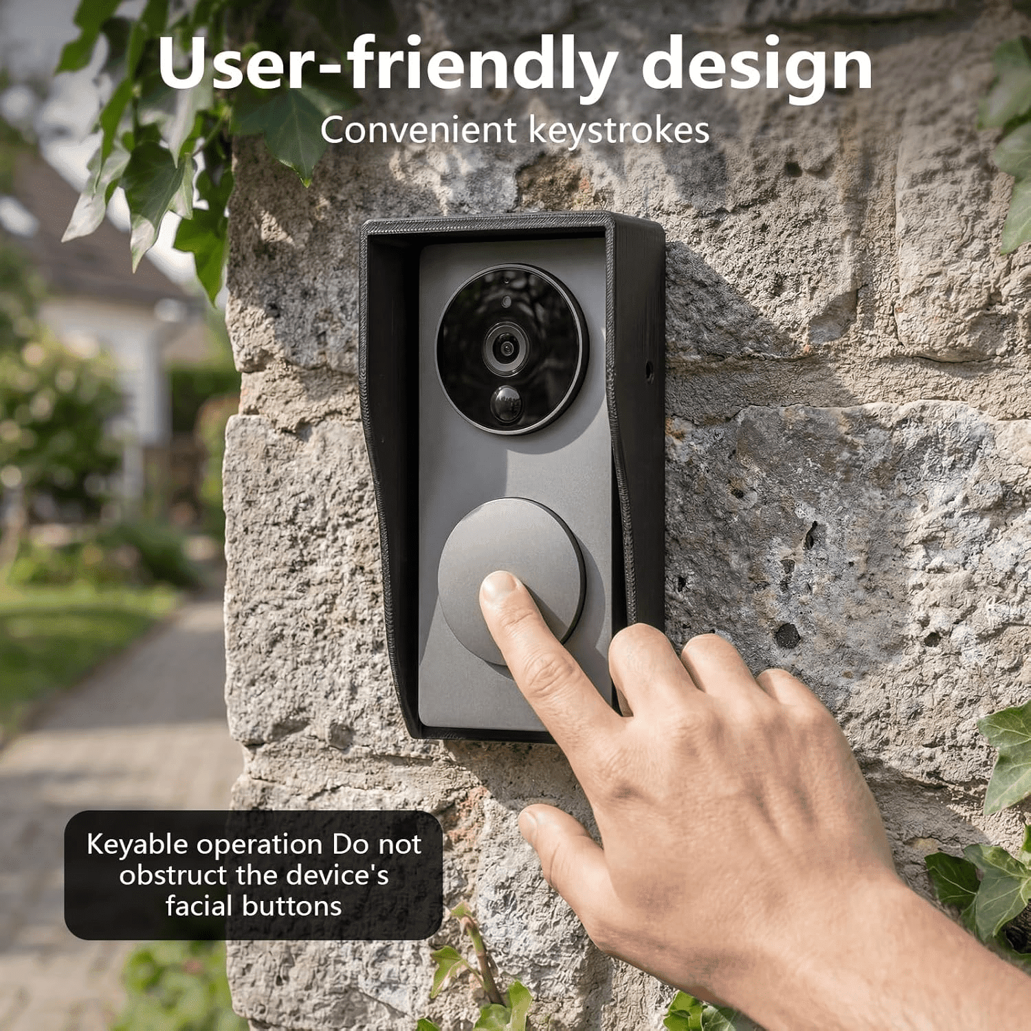 for Aqara G4 Weather Cover, Outdoor Protection Shield with Easy Snap-On Installation, Rain & Weatherproof, Compatible with Angle Mount for Doorbell