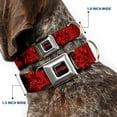 thumbnail image 2 of Warner Bros. Horror Movies Pet Collar, Dog Collar Metal Seatbelt Buckle, Freddy Poses Quote Scrawls Hand Scratching Reds Black, 16 to 23 Inches 1.5 Inch Wide, 2 of 8