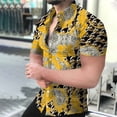 thumbnail image 4 of Camisas casuales de manga corta de moda de verano para hombres Pompotops  oipoqjl48787, 4 of 7
