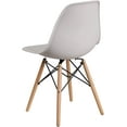 thumbnail image 6 of ZXNYH Elon Series White Plastic Chair with Wooden Legs, 6 of 7