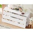 thumbnail image 4 of Rugerasy Wooden Fluted Dresser with 9 Drawer Dresser,Large Capacity & Anti-Tip,Modern Chest of Drawers with Metal Handles,Dressers Closet Storage Organizer for Entryway,White, 4 of 5