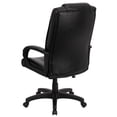 thumbnail image 2 of High Back Black Leather Executive Swivel Office Chair with Oversized Headrest and Arms, 2 of 8