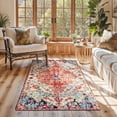 thumbnail image 2 of Wonnitar 3'x5' Bohemian Medallion Area Rug,Bedroom Rug Soft Throw Printed Bathroom Kitchen Entry Foyer Mat, Vintage Non-Slip Washable Carpet for Front Door Laundry Room Bath Office, 2 of 9