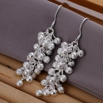 Sterling Silver Plated Drop Dangle Chandelier Hook Earrings L14