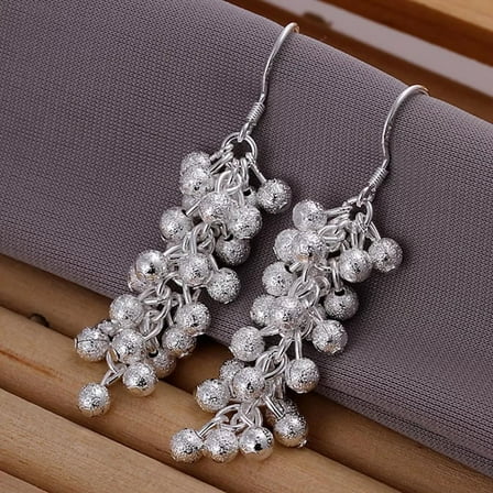 Sterling Silver Plated Drop Dangle Chandelier Hook Earrings L14