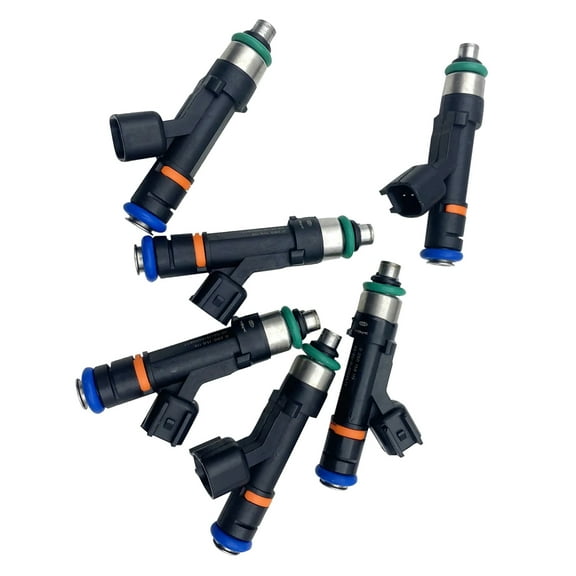 6Pcs 4-Hole Disc Fuel Injectors for Jeep Wrangler 3.8L and Dodge Grand Caravan 3.3L/3.8L