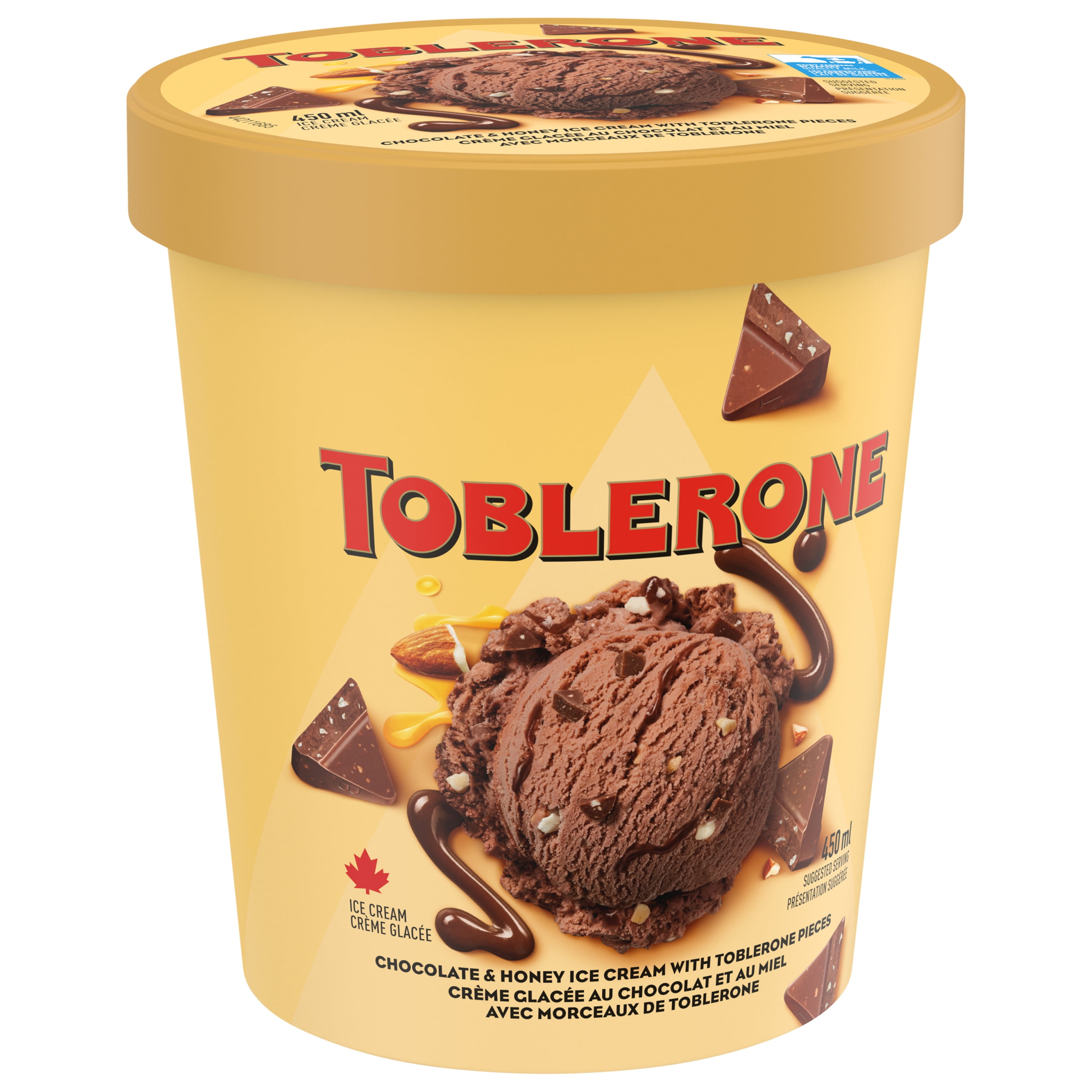 NESTLÉ Toblerone Ice Cream Tub 450 ml, NESTLE TOBLERONE TUB