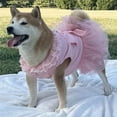 thumbnail image 5 of UOSIA Luxury Dog Tulle Princess Dress for Large Dogs Multi-Layer Lace Wedding Tutu Skirt with Bowknot for Female Dogs,5XL,White, 5 of 6