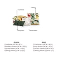 thumbnail image 6 of Bebejan Radiance 5 Piece Comforter Set, White, Queen, 100% Cotton Sateen, Reversible, All Season, Cozy Comfort, 6 of 9
