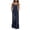 Navy, variant on Womens Casual Loose Jumpsuits Summer Boho Ruffle Wide Leg Flowy Rompers Sleeveless Overalls with Pockets