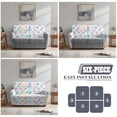 thumbnail image 2 of Xoenoiee Colorful Dog Paw Heart Star Print 6 Pieces Recliner Loveseat Slipcover Leak-proof Jacquard Stretch Soft Sofa Couch Cover Anti-Slip Furniture Protector for Kids, Pets, 2 of 6