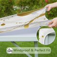 thumbnail image 6 of White Gold Marble Pattern Square Fitted Tablecloth with Elastic Edge,Square Table Cover,Washable Elastic Table Cover for Home Kitchen Party Decor 34"x34", 6 of 6