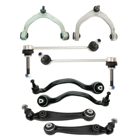TRQ Front Upper & Lower Control Arms Links 8pc Kit Fits 14-18 BMW X5 15-19 X6 PSA31044
