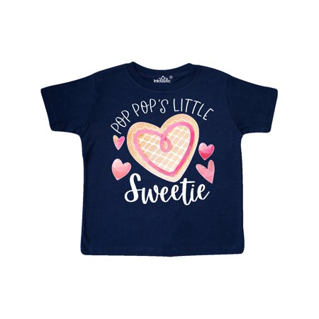 

Inktastic Pop Pop s Little Sweetie with Pink Heart Cookie Gift Toddler Boy or Toddler Girl T-Shirt