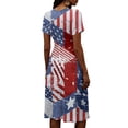 thumbnail image 5 of Women 's 250th Anniversary Dresses 2025 Womens Summer Dresses Patriotic Midi Wrap V-Neck Party Dress, 5 of 5