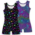 thumbnail image 3 of Aideaone 2 Pack Gymnastics Leotards for Girls Sparkly Toddler Biketards with Shorts Kids Unitard Dance Sportswear 3-10T, 3 of 4