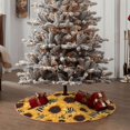 thumbnail image 4 of Sikiie Artistic Zebra Print Sunflower Nativity Christmas Tree Skirt, Jesus Christian Winter Holiday Tree Mat Decoration(30-48IN)36", 4 of 6