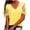 Yellow, variant on Dagegui Womens Lace Trim V Neck Tops Solid Short Sleeve Hollow Out Loose Shirts Casual Tunic Blouses Summer Fashion Tees Red S-2XL