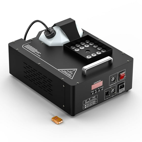 1500W Fog Machine with RGB 3-IN-1 24 LED Lights, DMX & Remote Control for DJ Stage Show, Wedding, Party, Halloween