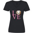 thumbnail image 3 of Inktastic KiniArt Doodle Love Women's V-Neck T-Shirt, 3 of 5