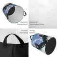 thumbnail image 4 of LNWH Laundry Basket Organizer, Blue Branch Cat Pattern Foldable Laundry Hamper With Handles Waterproof, Small, 4 of 8