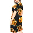 thumbnail image 3 of Women Plus Size Dresses Short Sleeve with Pockets Female Knee Length l-4xl, 3 of 6