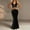 Black, variant on Wedding Dress Elegant Long Skirt Suit Set Women's Fashion Lace Hollow Out Dress With Straps For Daily Vacation Casual Wear