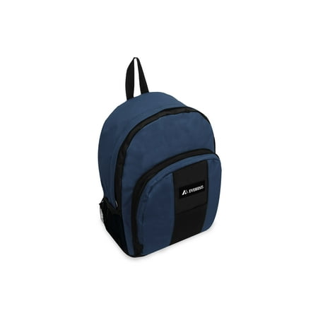 Everest Unisex Backpack with Front and Side Pockets, Navy Blue