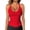 Red, variant on Workout Tops for Women Racerback Basic Tank Summer Camisole V Neck Slim Fit Ribbed Sleeveless Red M