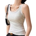 thumbnail image 1 of KYAIGUO Womens Spring Summer Spaghetti Strap Camisole Halter Tops Sleeveless Tank Tees Shirts S-3XL, 1 of 9